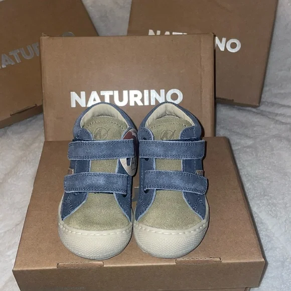 NWT NATURINO MACKS VL Boys First-steps Leather and Suede Shoes in Blue - Picture 8 of 15